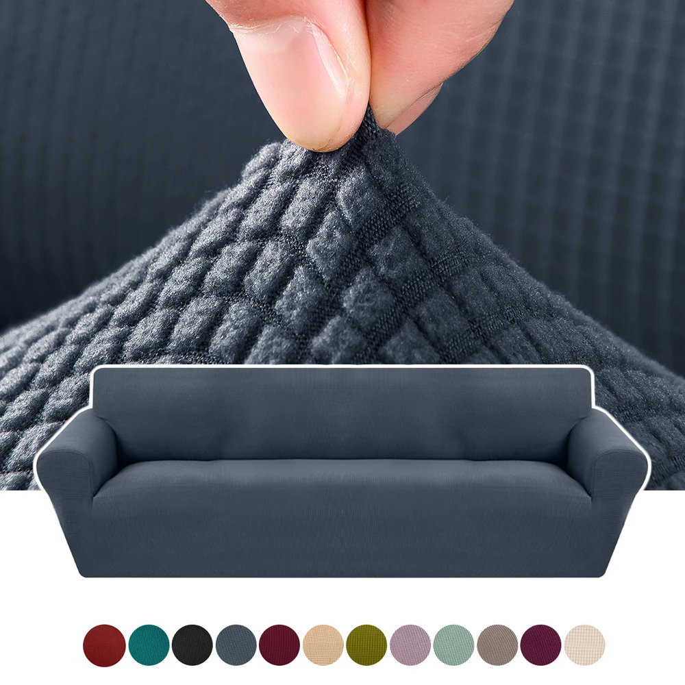 

1/2/3/4 seaters Elastic Universal Sofa Cover Knitted Thicken Stretch Slipcovers Living Room Couch Cover Armchair Cover