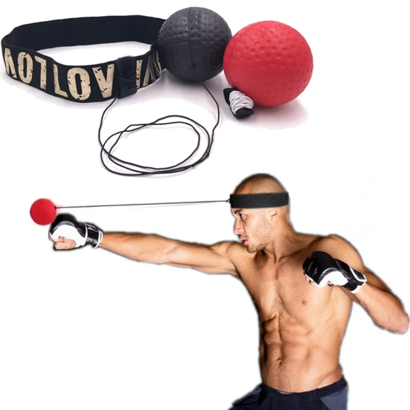 Boxing Reflex Speed Training Punch Ball Headband Elastic Rope Set for Boxer 