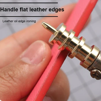 

Easy Install Professional Mini Slicker Brass DIY Leather Edge Plug In Soldering Iron Tip Hot Process Flat Arc Replacement Parts