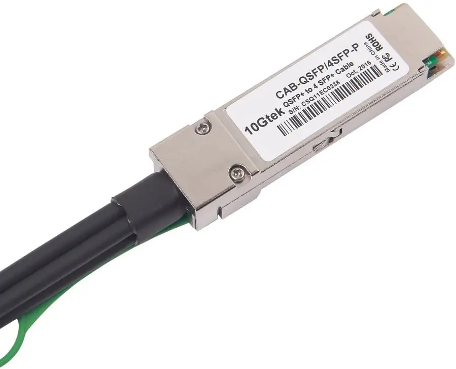 40G QSFP+ to 4xSFP+ Breakout DAC - 40GBASE-CR4 Passive Direct Attach Copper Twinax QSFP to SFP Cable for Cisco QSFP-4SFP10G-CU1M