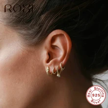 ROXI 925 пробы серебряные серьги-гвоздики с животными для женщин, ювелирные изделия из стерлингового серебра, персонализированные вечерние серьги в стиле панк