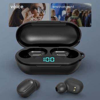 

Handsfree H6 Wireless Bluetooth 5.0 TWS Mini Earbuds Digital Display Headset with Charging Case Driving Stereo Earphone