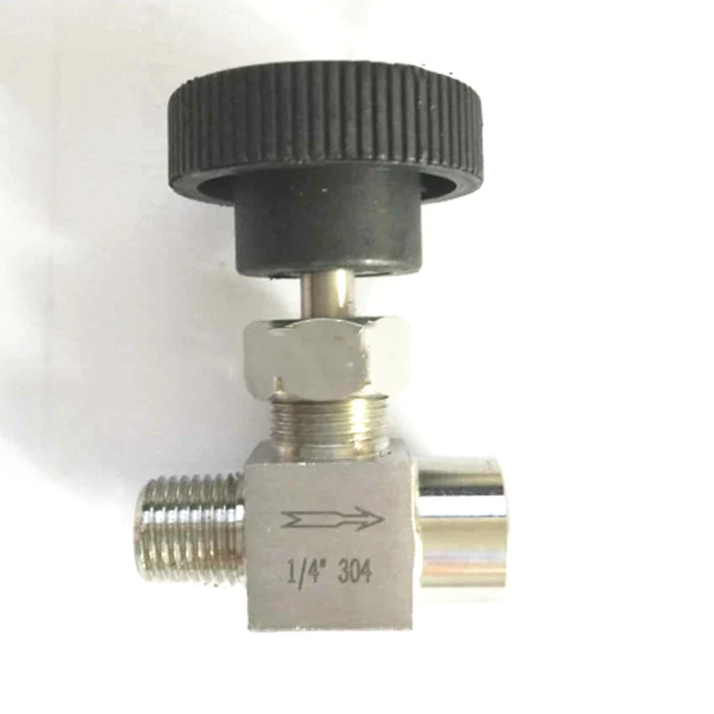 304 Stainless Steel 1/4&quot 3/8&quot BSP Female To Male Thread Two 2 Way Pipe Fitting High Pressure Shut Off Needle Valve | Обустройство