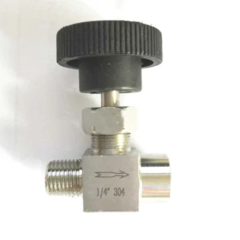 

304 Stainless Steel 1/4" 3/8" BSP Female To Male Thread Two 2 Way Pipe Fitting High Pressure Shut Off Needle Valve