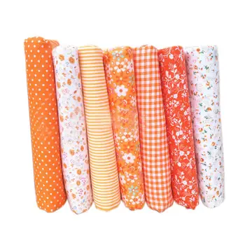 

7pcs Cotton Square Floral Cotton Fabric Crafts Cloth Textile Craft Fabric Bundle Patchwork Floral Pattern 25x25cm
