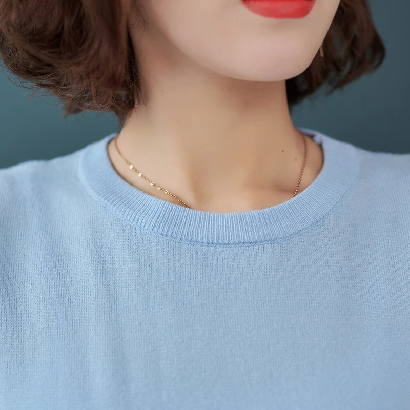 Spring winter round neck Cashmere wool sweater  autumn women solid large long sleeve pullovers Knit pullover plus size