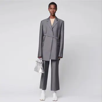 

spring autumn new fashion England style design ins hot popular blazer female professional outerwaer with belt jackets F1012