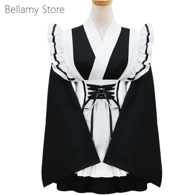 Customized handcraft Japanese style Leita Cosplay kimono Maid Dress