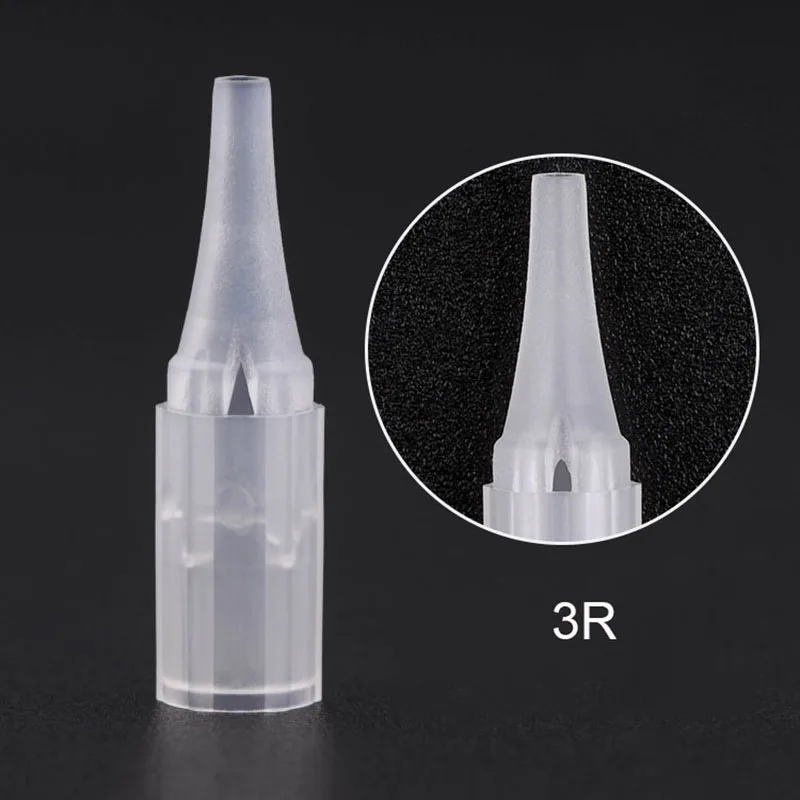 Permanent Makeup Needle Tip Tattoo Nozzle Needle Caps 100Pcs 1RT For Permanent Makeup Eyebrow Lip Tattoo Machine Gun disposable tattoo tips