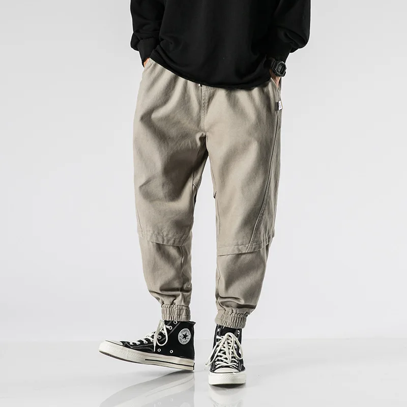 

2019 New Style Japanese-style MEN'S Casual Pants Autumn And Winter Solid Color Loose-Fit Skinny Pants Men's Beam Leg Harem Pants