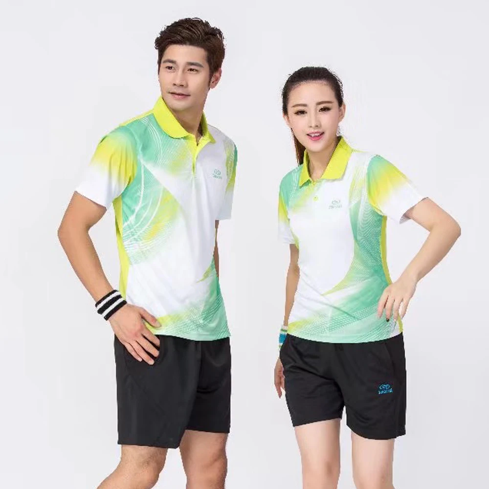 Free shipping men's Tops table tennis clothing Badminton Only T-shirt 