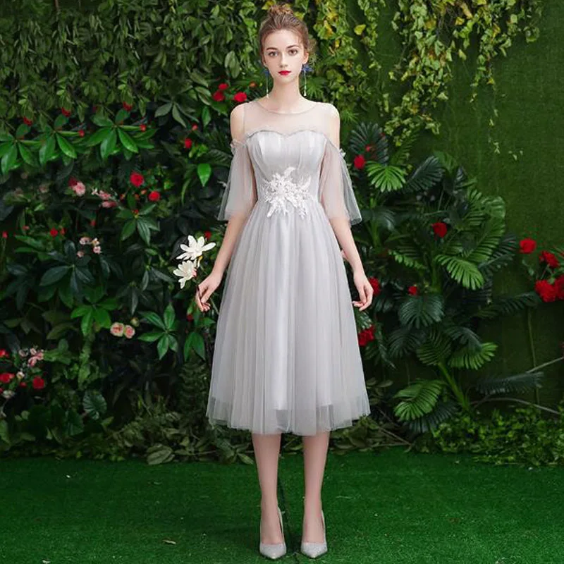 ТРАПЕЦИЕВИДНОЕ ПЛАТЬЕ подружки невесты; розовое Тюлевое платье; Vestido de Fiesta; элегантное платье с Т-образным вырезом; Robe de Soiree; вечернее платье для выпускного вечера; TS-004