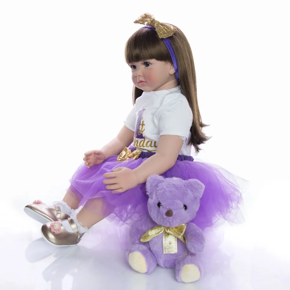 Boneca Bebê Reborn, Boneca De Silicone Realista, 60 Cm, Macia, Princesa,  Menina, Brinquedo, Boneca Étnica Para Presente De Dia Das Crianças - Bonecas  - AliExpress