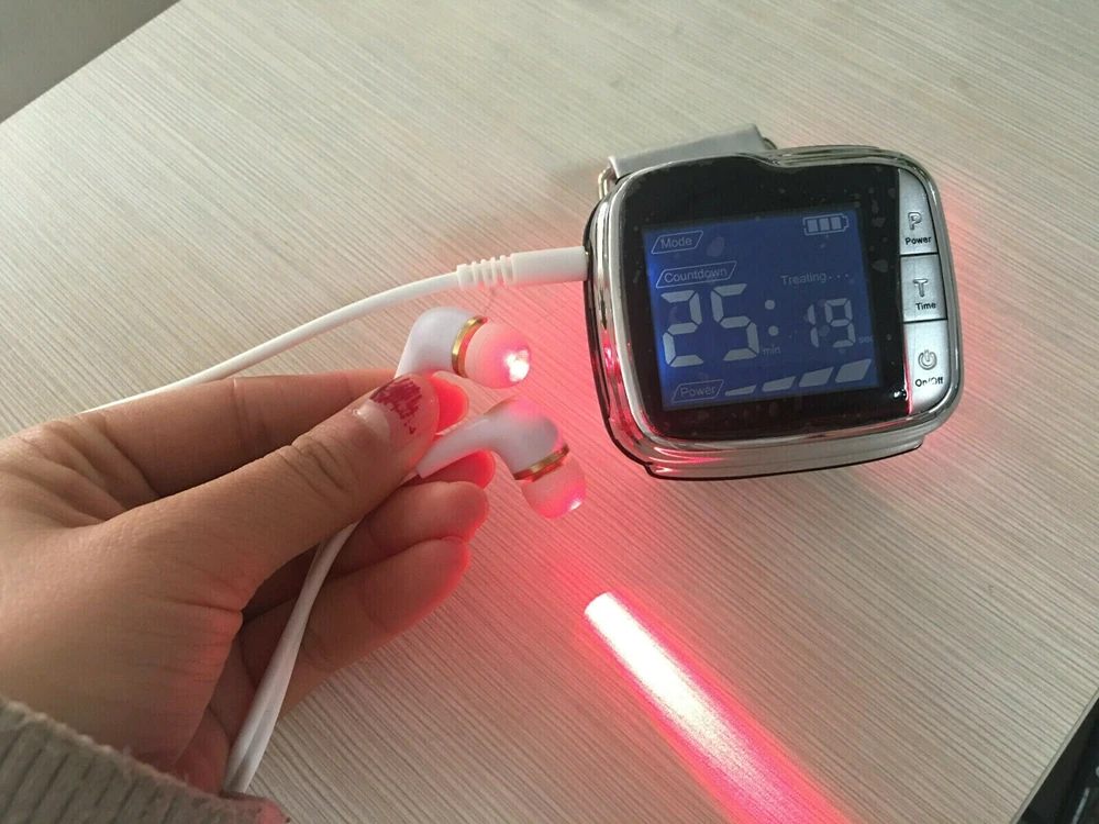 LLLT холодная лазерная терапия часы устройство для тиннита отита ринит фарингит облегчение боли кровообращение