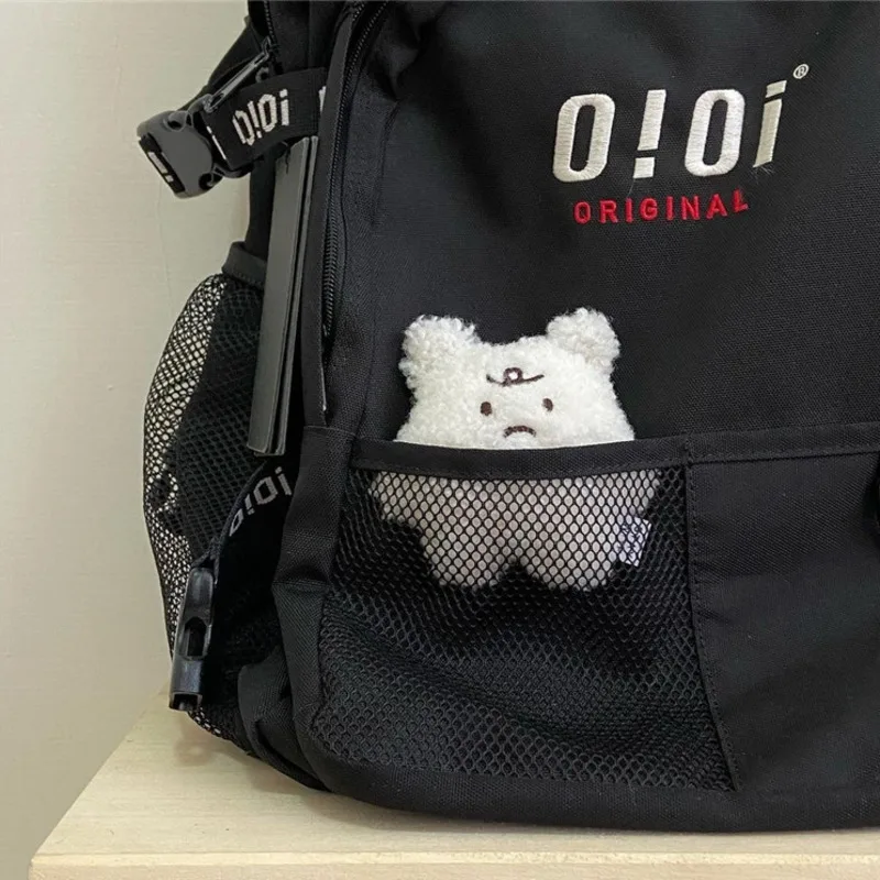 Frustrated Ins Bear Plush Keychain Student Bag Pendant Car Key Ring Girl Decoration Accessories Gift