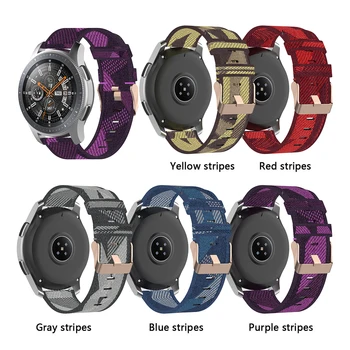 

For Samsung Galaxy Watch 22mm Strap Adjustable Length Braided nylon Wristband Watchband For Gear S3 Band Watch Belt