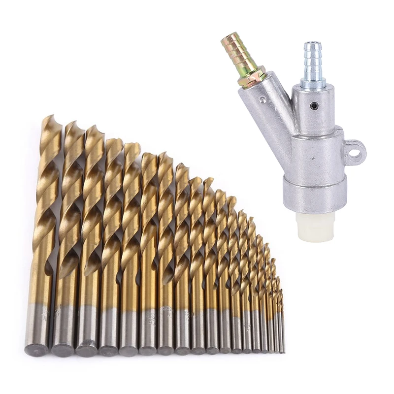 19 Piece Hss Drill Bit Set 1mm10mm With Air Sandblaster Rifle