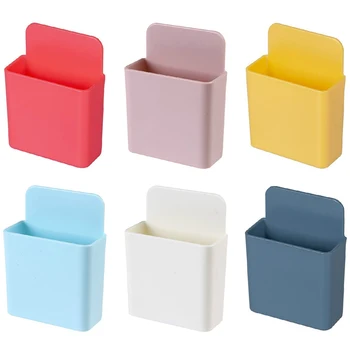

Wall Mounted Storage Box Remote Control Storage Organizer Case For Air Conditioner TV Mobile Phone Plug Holder Stand Rack