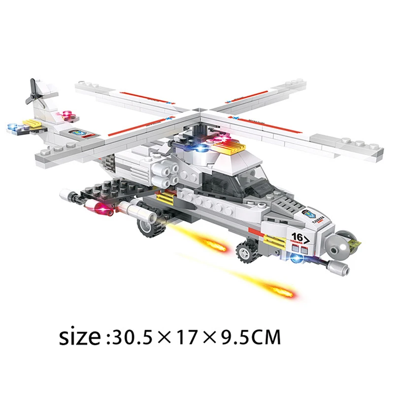 714PCS Naval Battleship Boat Building Blocks Set Vehicles Bricks Robot Aircraft Car Truck Education