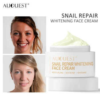 

AuQuest Snail Face Cream Anti-Wrinkle Whitening Moisturizing Day Cream Acne Repair Anti-aging Face Serum Skin Care 30g