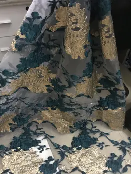 

nice looking embroidery tulle flowers mesh lace fabric YG-416 with good quality for party dress