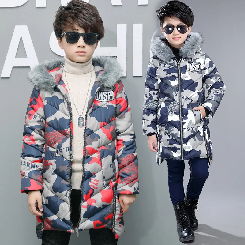 

Childrenswear Winter New Style BOY'S Quilted Cotton Coat 2019 Korean-style Warm Cotton Coat Children Fashion Camouflage Cotton-p