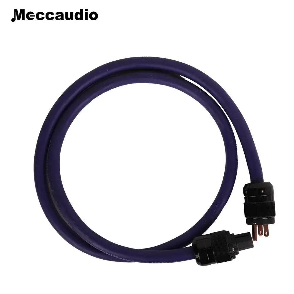 

Meccaudio Audio Speaker Power Cable Black Bold Wire Long Amplifier Line Power Adapter Cables