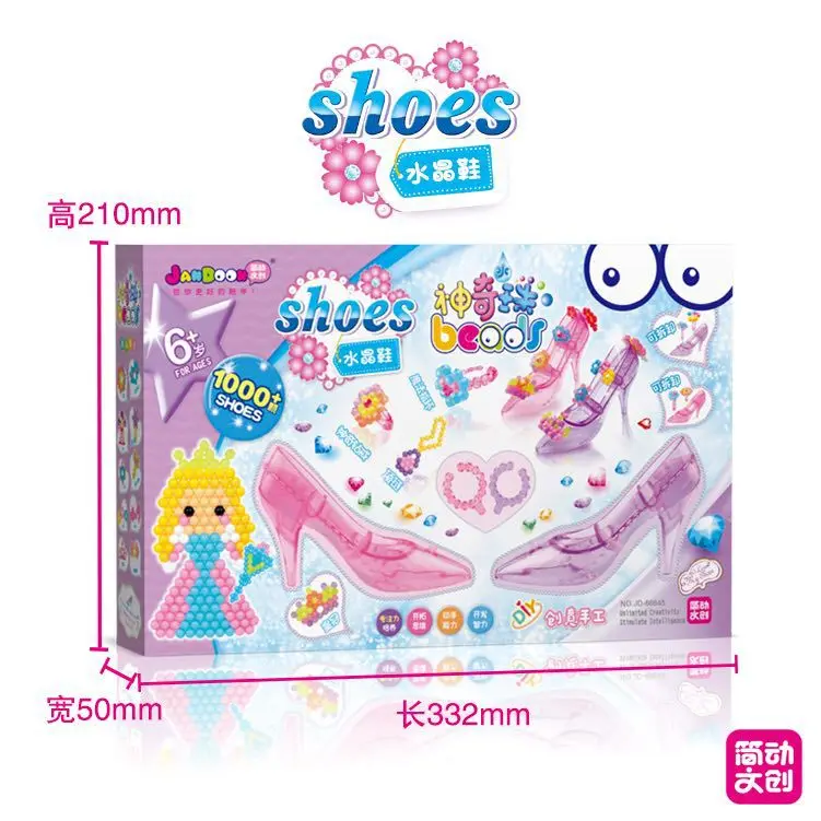 

Jane Dynamic Creative Magic Beads Crystal High Heel Shoes Water Spouting Self-Adhesive Magic Beads Color Children Creation Jigsa