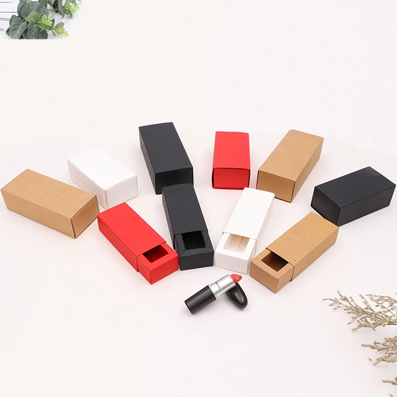 

MissYe Store 10pcs/lot craft paper package folding type boxes for gift lipstick
