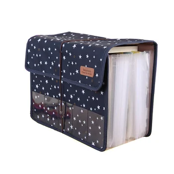 

Large-capacity File 12 Pockets Portable Document Folder Accordion A4 File Folder Oxford Document Expandable Briefcase