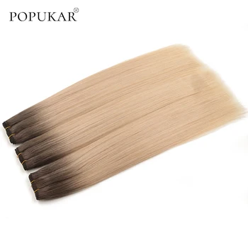 

Popukar #5T613 Sew in Weave bundles peruvian and brazilian human hair double drawn remy hair extensions