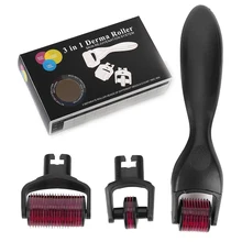 3 In 1 Micro Needles Derma Roller Titanium Mezoroller for Face Body Massager & Hair Loss Treatment Face Roller Massager 3 In 1 Micro Needles Derma Roller Titanium Mezoroller for Face Body Massager & Hair Loss Treatment Face Roller Massager