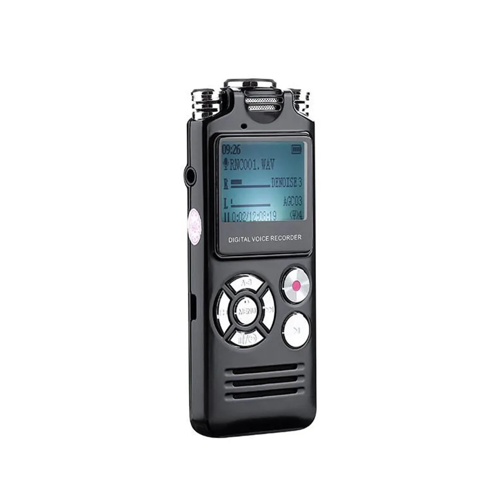 Портативный цифровой диктофон 16 ГБ музыкальный mp3 плеер с двумя микрофонами