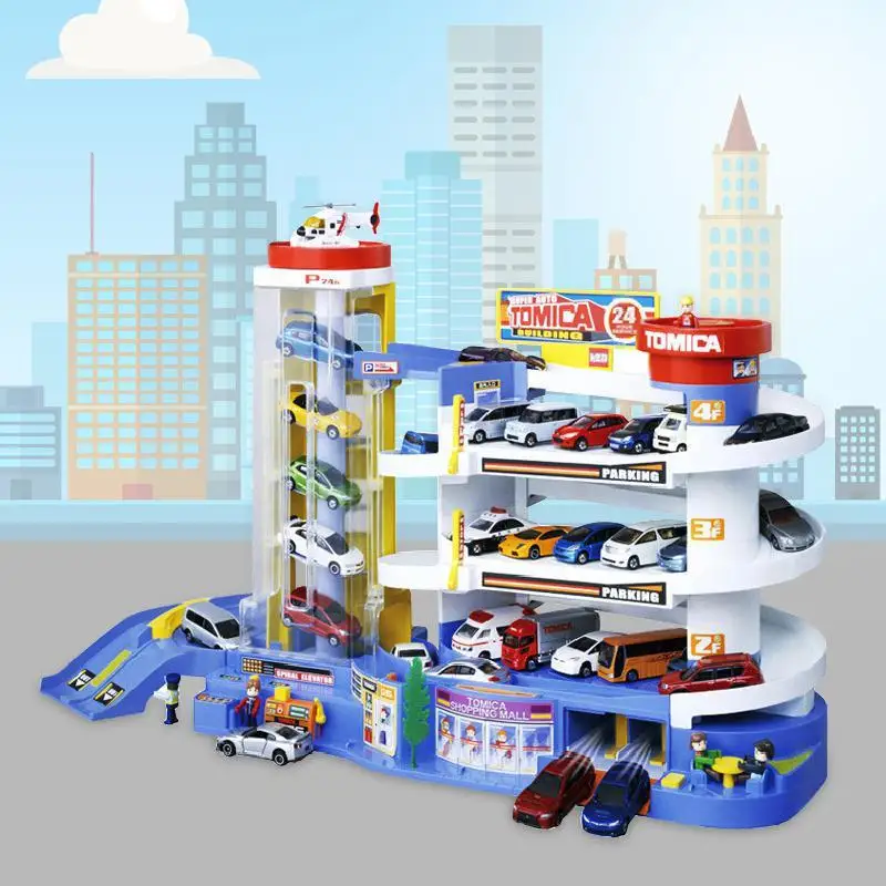 Tomica Car Building Parking Lot набор электромобилей из сплава подарок на день рождения