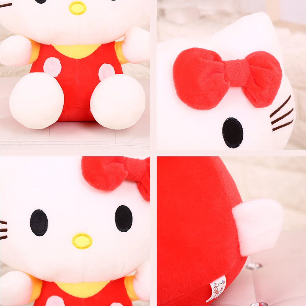 20 см* 80 см Высокое качество Кристалл супер мягкий милый hello kitty кошка плюшевая кукла розовый синий KT кошка детская игрушка девочка подарок на день рождения
