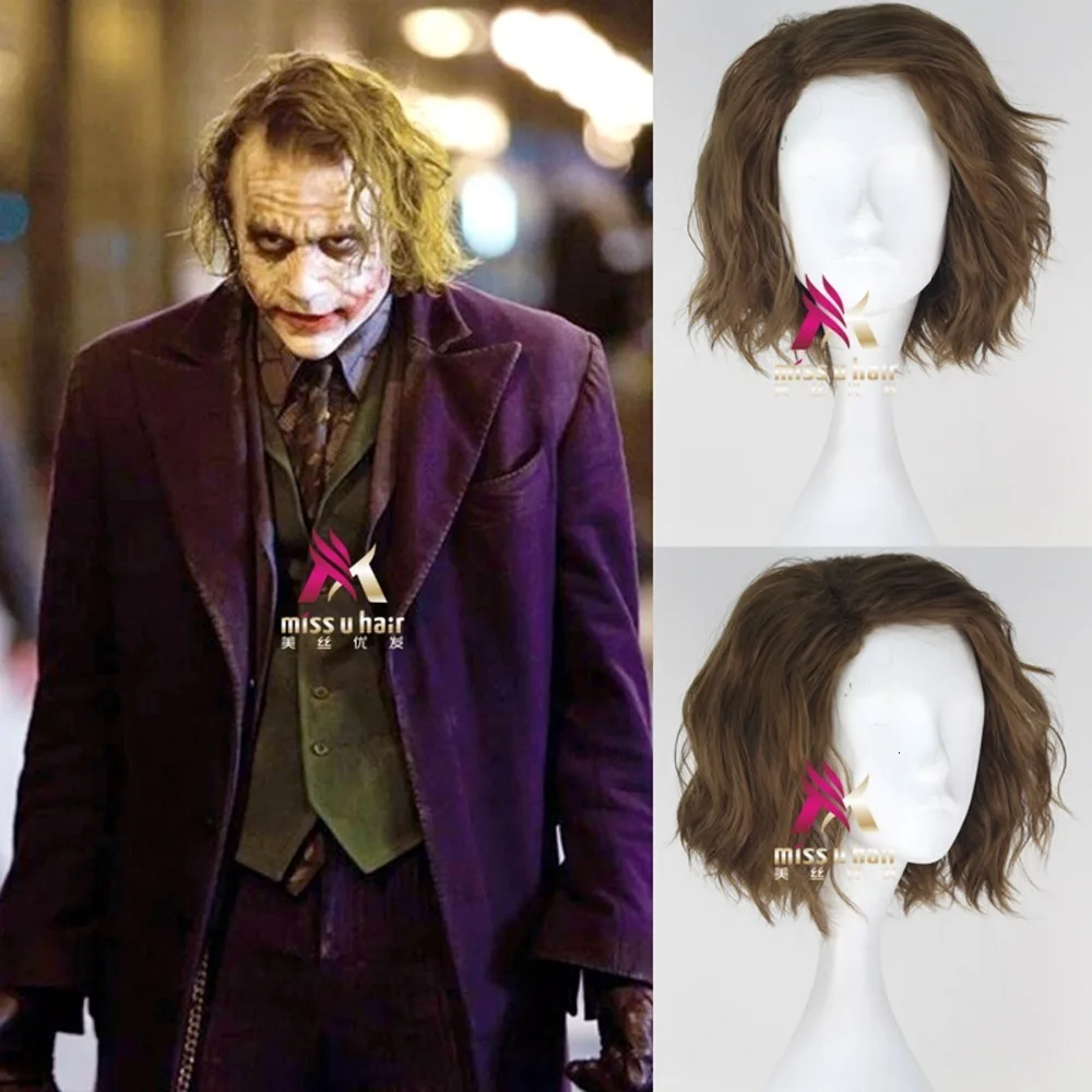 Movie Suicide Squad Joker Clown wig Rogue Play Hair DC Comic Cosplay Halloween Costume Synthetic Re