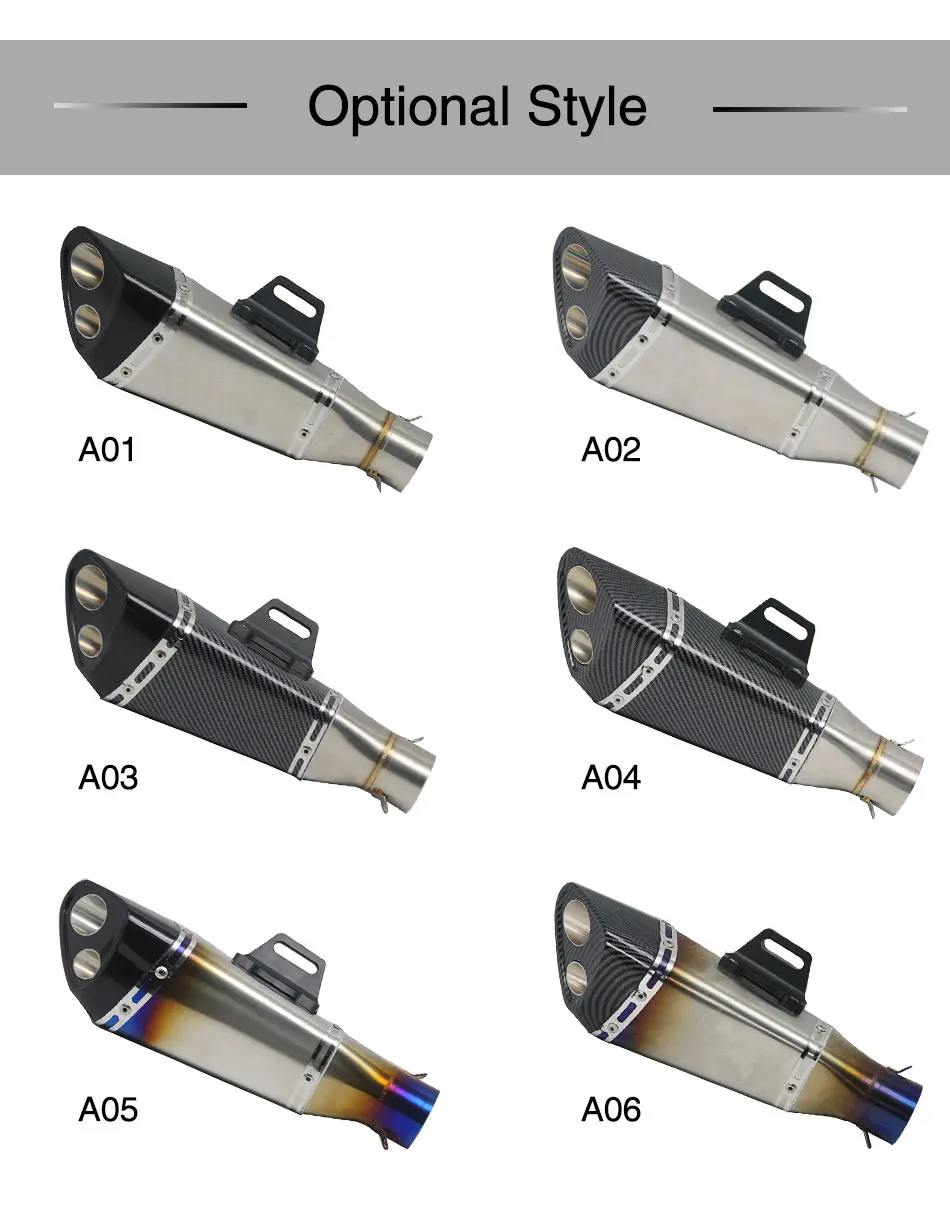 Alconstar-51 мм модифицированный мотоцикл мотокросса Akrapovic Глушитель Трубы слипоны для Suzuki GSR 600 GSR 750 LTZ400 KTM для езды
