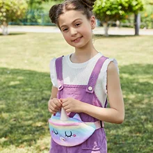 Children's Wallet 2020 New Fashion Unicorn Fanny Pack Plush Toys Little Girl Chest Bags Cute Belt Bag Phone Pocket Coin Purse