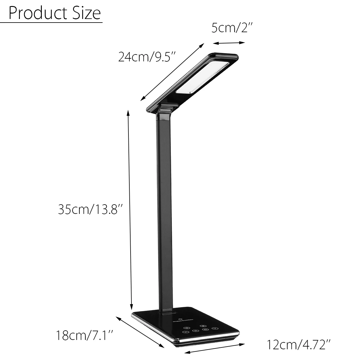 Najtaniej 48 led lampa biurkowa QI bezprzewodowe ładowanie ściemnianie przełącznik dotykowy lampka do czytania telefon podkładka do ładowania ochrona oczu lampka do czytania z wtyczką