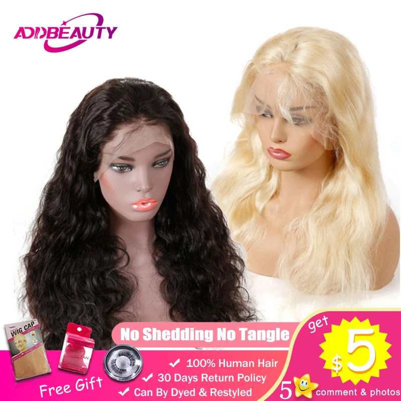 

Blonde 613 / Natural Color 13x6 Body Wave Lace Front Wig Pre Plucked With Baby Hair 8-26inches Brazilian Virgin Human Hair Wigs