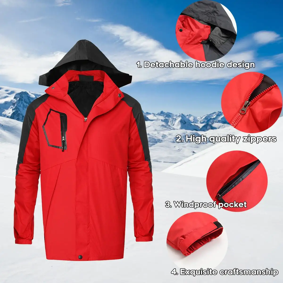 Водонепроницаемая куртка для катания на лыжах, теплая куртка для мужчин и женщин, зимняя куртка с флисовой подкладкой, ветрозащитная куртка для катания на сноуборде, теплые зимние костюмы