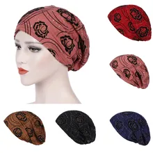 Женская голова Обёрточная бумага Кепки класса люкс с принтом грязный булочка Шапки Для женщин цветочные кружева Индия шляпа мусульманских рюшами Хемо шапочка-тюрбан Обёрточная бумага Кепки