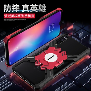 

Hero Series Coque for Xiaomi Mi 9 Case Metal Penel Bumper Cover Funda For Xiaomi Redmi Note7 Black Shark 2 8 Explorer Phone Case