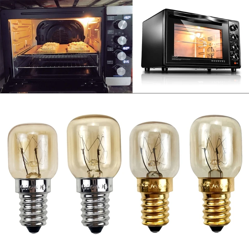 220V E14 300 Degree High Temperature Resistant Microwave Oven Bulb Cooker Lighting Bulb 15W 5pcs