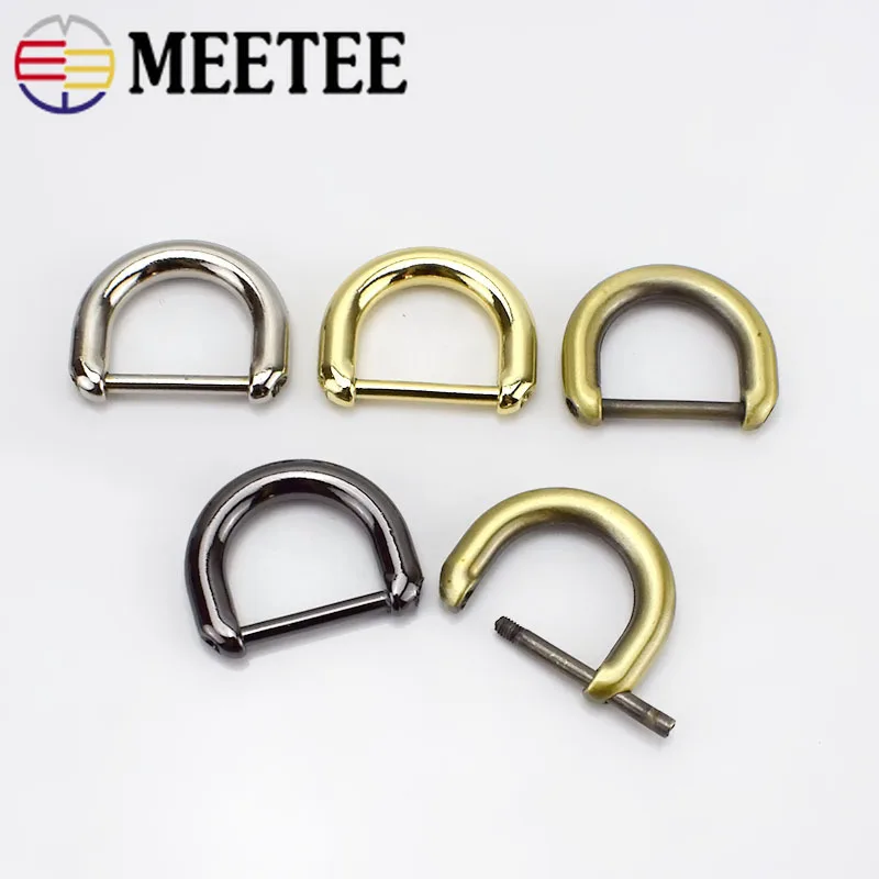 

5/10Pcs Detachable D Ring Belt Buckles Screw 20mm Metal Bags Buckle Clasp Handbag Strap Hooks Handle Connector Hanger DIY Craft