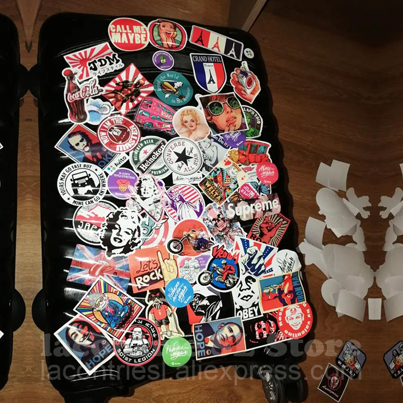 50pcs Mixed Anime Stickers Movie Graffiti JDM Sticker for Kid DIY Skateboard Laptop Luggage Phone Car Bicycle Waterproof Sticker