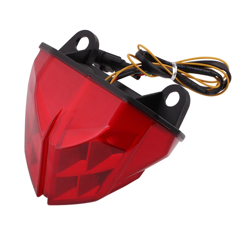 Red Lens Для Ducati Monster 696 795 796 1100S 1100 EVO дизельный хромированный задний светильник стоп-сигнал поворота Встроенный светодиодный светильник ABS задний - Цвет: Red Lens