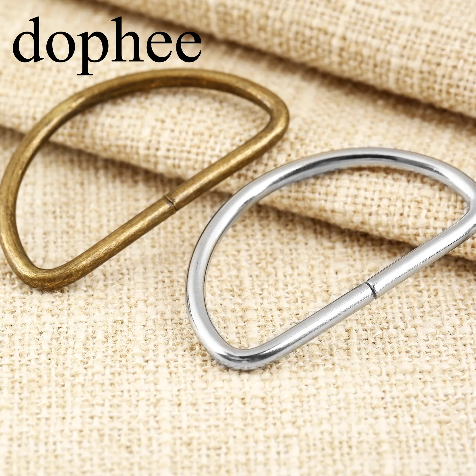 Dophee 20 шт. винтажные металлические D образные кольца пряжки для одежды рукоделия