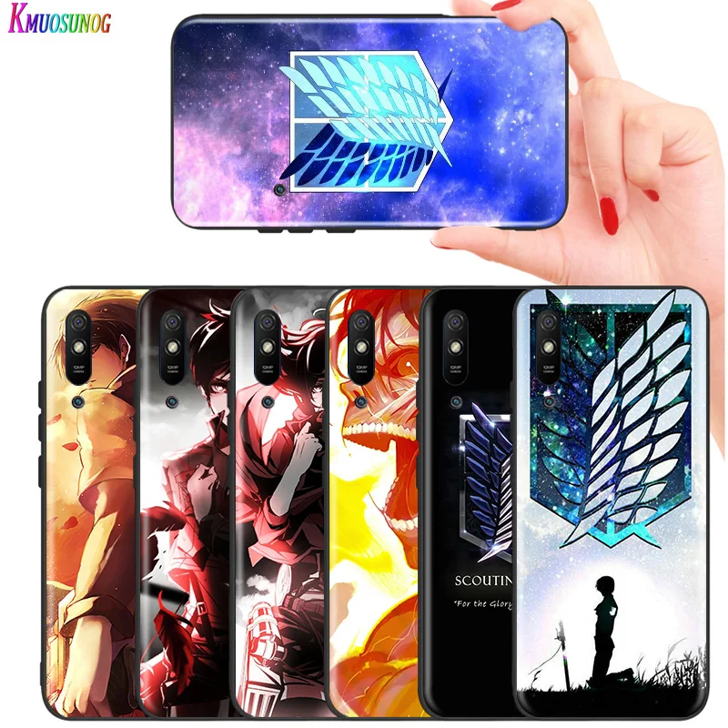Черный чехол для телефона с аниме атака на титанов Huawei P Smart Z S Plus 2020 2019 Nova 7i 5T 5i Pro 5 4e