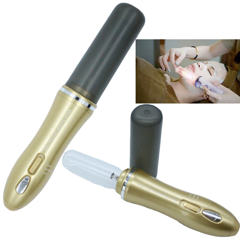  High Frequency Red-ray Electrode Wand Ion Facial Beauty Massager Spot Remover Wrinkle Firming Lifti